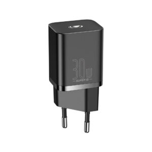 ŁADOWARKA SIECIOWA Baseus Super Si Quick Charger 1C CCSUP-J01 30W 1x USB-C PD 3.0 QC 3.0 CZARNA
