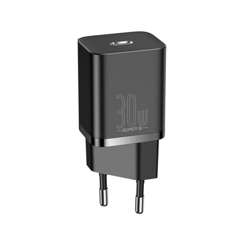 ŁADOWARKA SIECIOWA Baseus Super Si Quick Charger 1C CCSUP-J01 30W 1x USB-C PD 3.0 QC 3.0 CZARNA