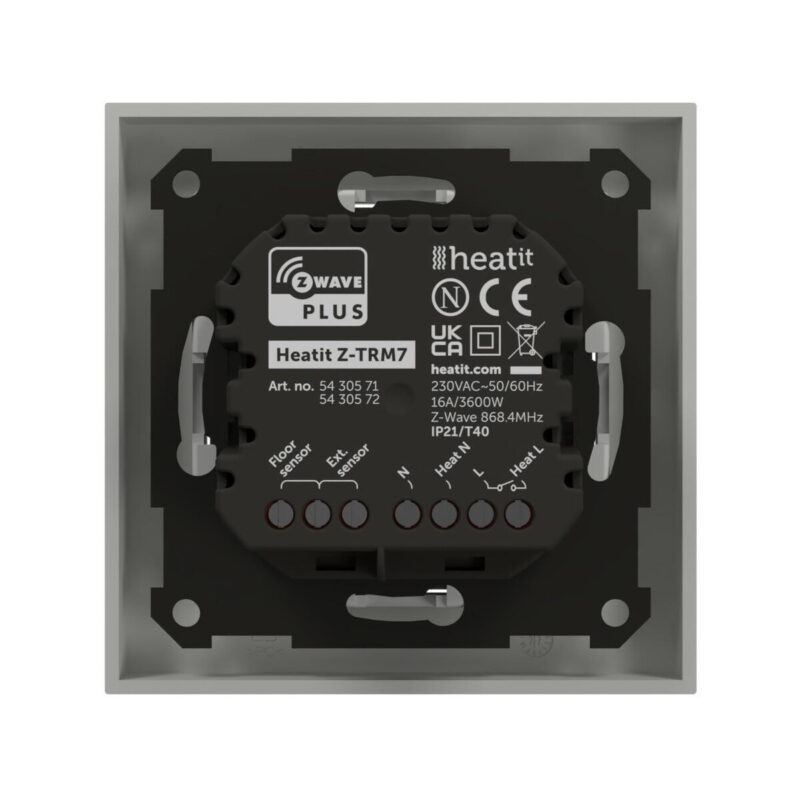 Termostat Heatit Z-TRM7 White RAL 9003 Z-Wave Thermostat 3600W 16A 868,4 Mhz