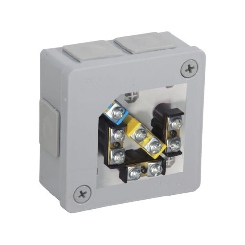 Puszka natynkowa z zaciskami 6 wlotów VIPLAST VP-22 SZARA IP55 86x86x40mm 022-53