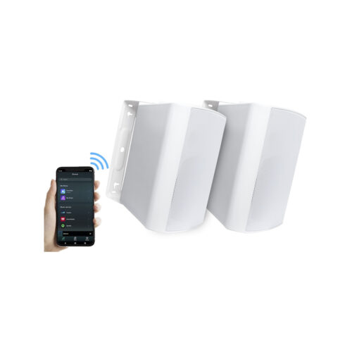 f461e852ecb538a59df9e8c12c629d07_original Zestaw ścienny LAUDIO Wally 5 PRO BT – Głośnik Aktywny + Pasywny Bluetooth IP55 Biały