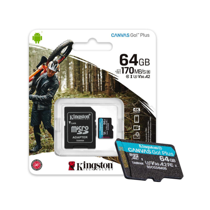 Karta pamięci microSD Kingston Canvas Go Plus microSDXC C10 UHS-I 64GB