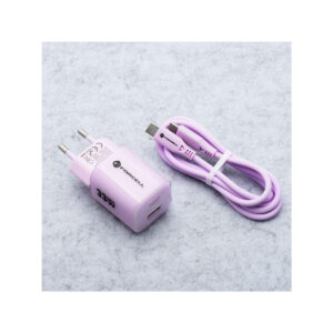 f527effd57013e30bb93ce20cb70fed1_original ŁADOWARKA SIECIOWA Forcell F-Energy GaN III VT-41 33 W 1x USB-C 1x USB-A PD 3.0 QC 4.0 FIOLETOWA