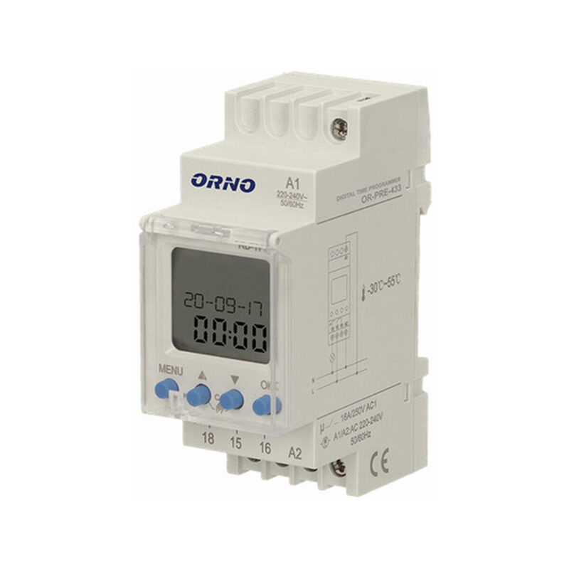 Programator elektroniczny ORNO na szynę DIN OR-PRE-433