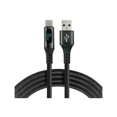KABEL USB-A / USB-C LCD everActive CBB-2CBL 200cm 3A