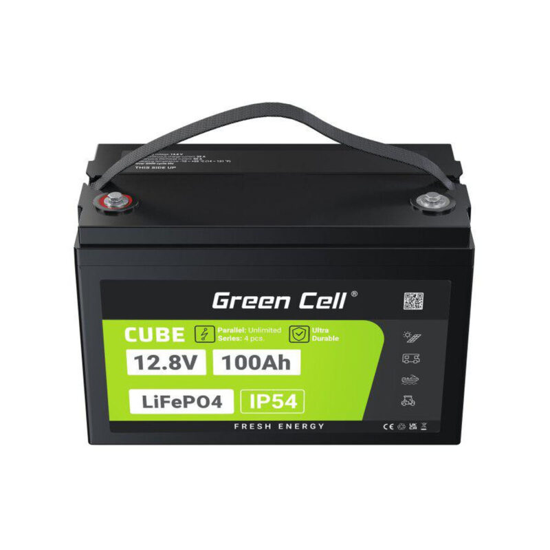 AKUMULATOR LITOWO-ŻELAZOWO-FOSFORANOWY LiFePO4 Green Cell Cube 12.8V 100Ah LFPGC12V100AH