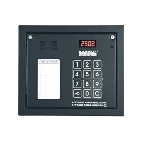 Laskomex CP-2502NR czarny Panel audio z mini listą lokatorów i z czytnikiem kluczy RFID