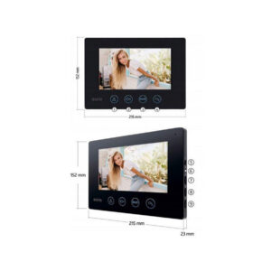 WIDEODOMOFON EURA VDP-90A3 DELTA + czarny monitor TUYA