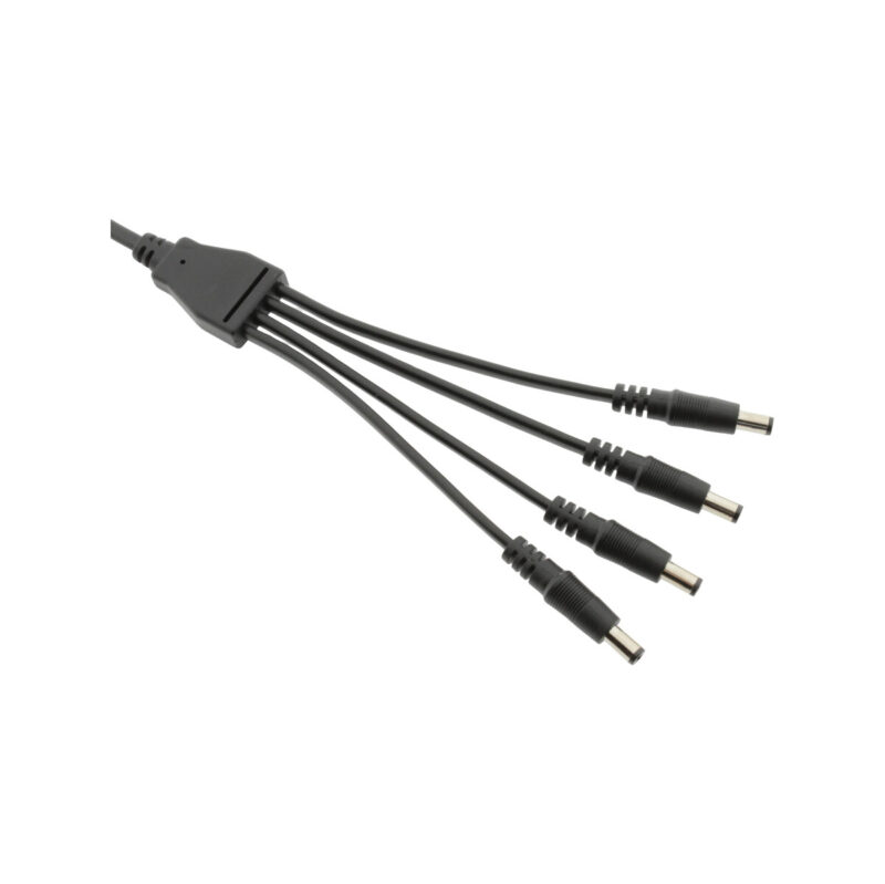 Splitter DC ESPE 1x4 gniazdo DC 2,1/5,5 / 4 x wtyk prosty DC 2,1/5,5