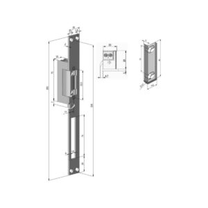 Elektrozaczep symetr.,rewers. z sygnalizacją SCOT ES-S12DC-RS PROFI