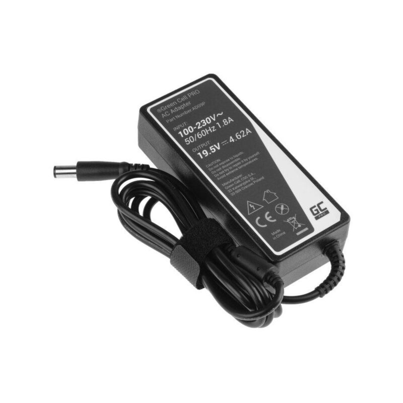 ZASILACZ ŁADOWARKA DO LAPTOPA DELL Green Cell PRO AD09P 19,5V 4,62A 90W 7,4mm/5,0mm