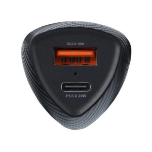 ŁADOWARKA SAMOCHODOWA Forcell Carbon CC50-1A1C 38 W 1x USB-C 1x USB-A PD 3.0 QC 3.0 CZARNA