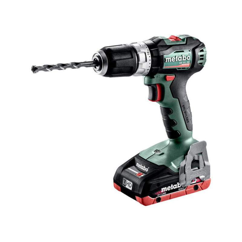 Akumulatorowa wiertarka udarowa Metabo SB 18 L BL 2x4Ah walizka ładowarka