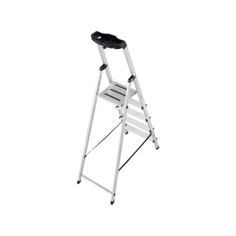 Drabina aluminiowa jednostronna Krause SAFETY 1x5 z półką