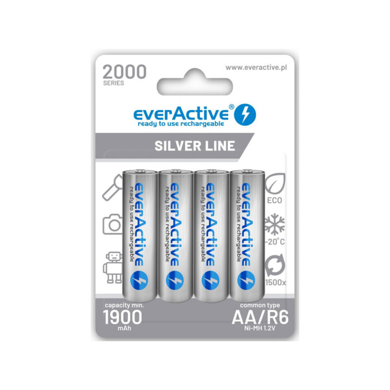 Akumulatorki AA / R6 Ni-MH everActive 2000mAh Silver Line (box 4 szt.)