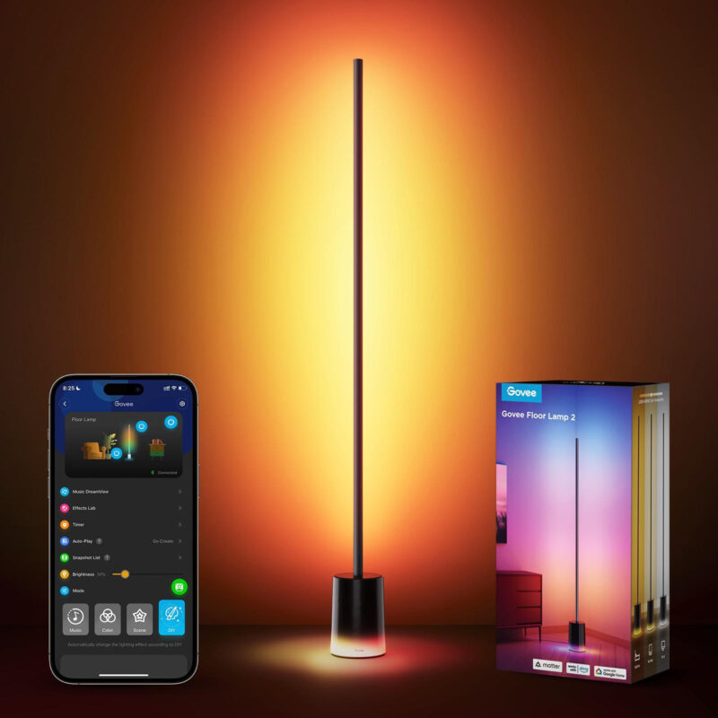 Govee H607C Floor Lamp Lampa podłogowa RGBICWW, wsparcie dla Matter