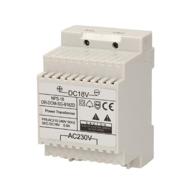 Zasilacz na szynę DIN 18V DC 0,5A ORNO OR-DOM-SG-918ZD do SG-918, SL-924