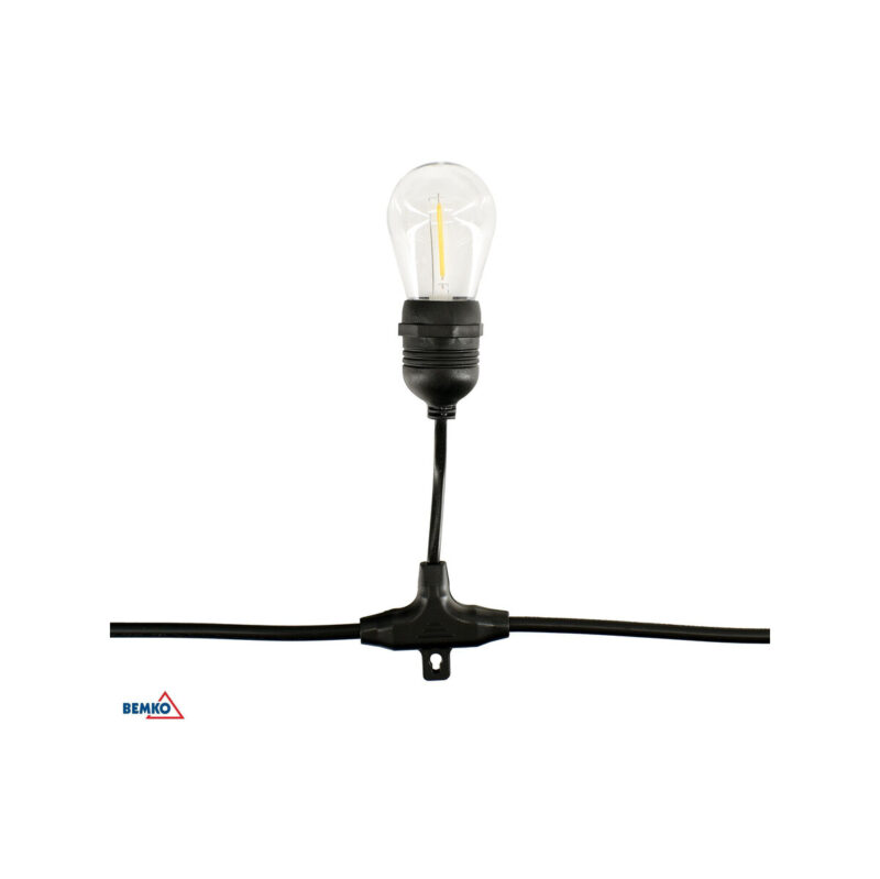 SOLARNA GIRLANDA OGRODOWA LED BRMKO SOLBEE 3W 3000K 10SZT 10M IP65 CZARNA C83-SOB-003BL-3K