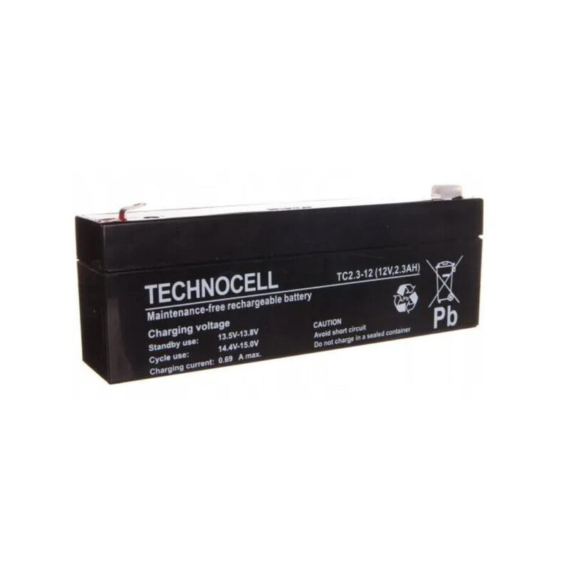 Akumulator AGM TECHNOCELL serii TC 12V 2,3Ah