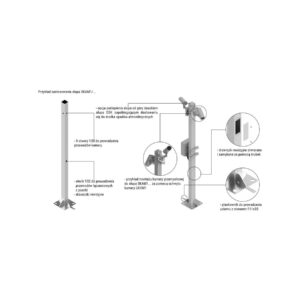Słup ATS SKAM1/5 pod montaż kamer CCTV