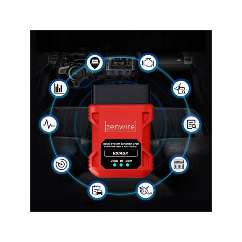 Interfejs Tester Skaner Diagnostyczny OBD2 ELM327 VDiagX V016 Zenwire
