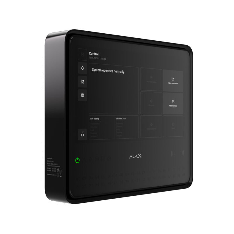 Ajax EN54 Fire Hub Jeweller - black