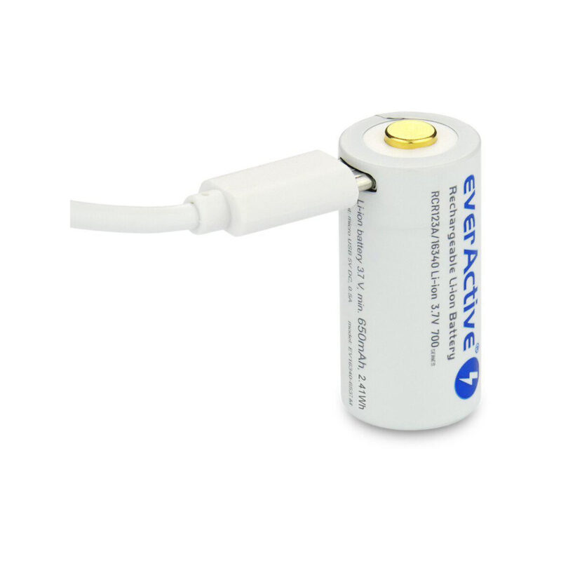 Akumulatorek 16340 / R-CR123 3,7V everActive 700mAh (1 szt.) z zabezpieczeniem