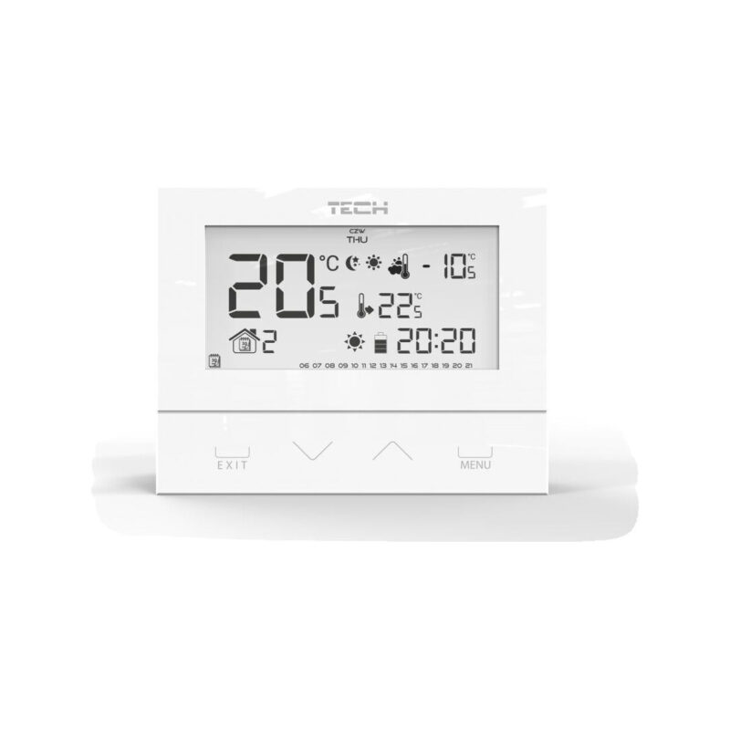 Przewodowy dwustanowy regulator pokojowy biały ST-292v3 Tech sterowniki