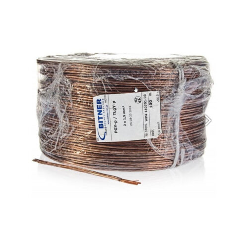 PRZEWÓD GŁOŚNIKOWY PGY-p (TLgY) 2x0,75mm ROLKA 1m