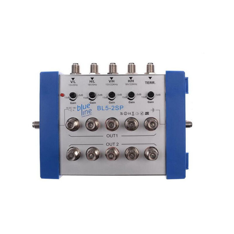 Rozgałęźnik 2 x 5 SAT Blue Line BL5-2SP