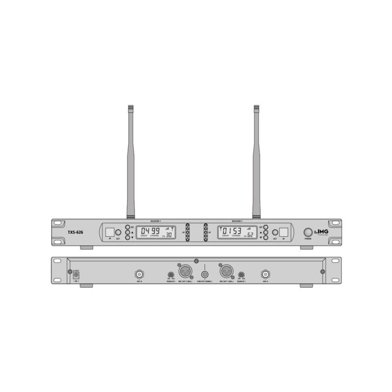 ODBIORNIK MIKROFONOWY PODWÓJNY TXS-626