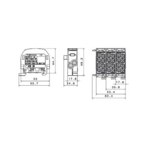 Blok rozdzielczy odgałęźny SCB 25 Al/Cu 80110 SIMBLOCK, niebieski 81501003