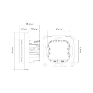 Termostat Heatit WiFi6 Black Matt Wi-Fi Thermostat 3600W 16A