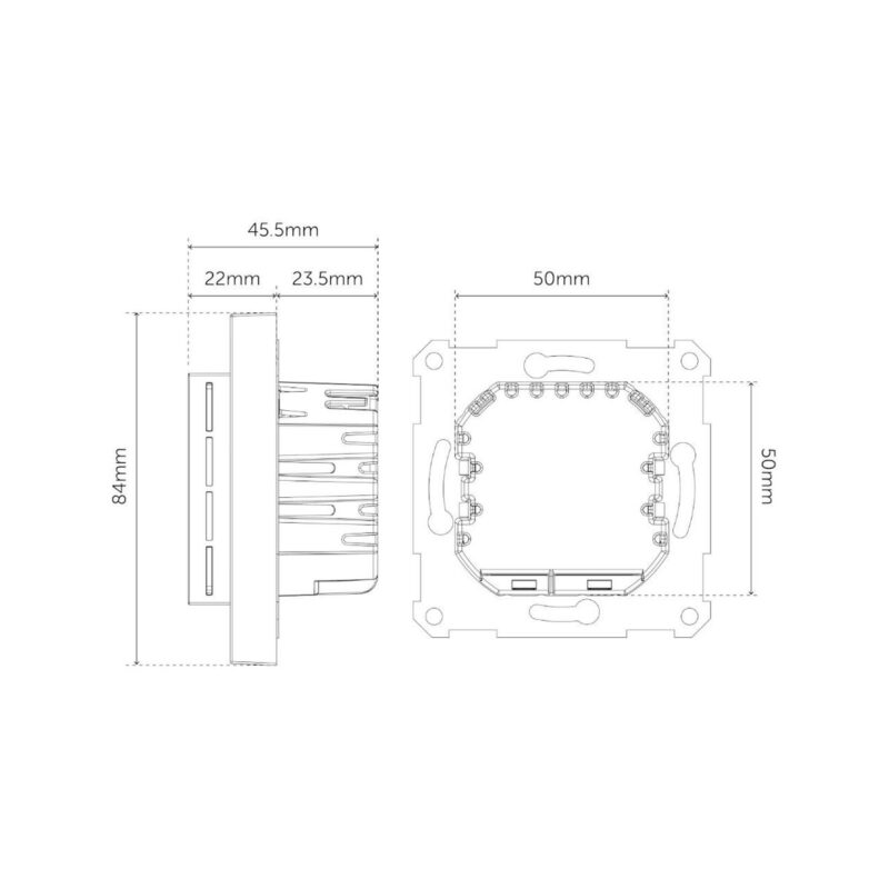Termostat Heatit WiFi6 Black Matt Wi-Fi Thermostat 3600W 16A