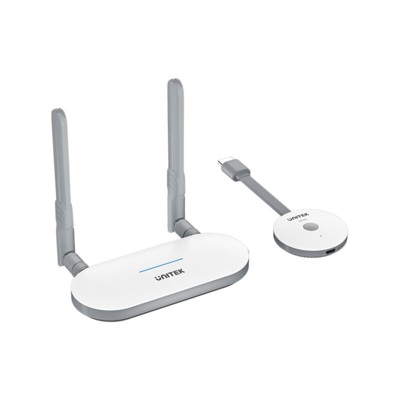 Unitek Bezprzewodowy nadajnik i odbiornik HDMI zasięg do 50m, biały