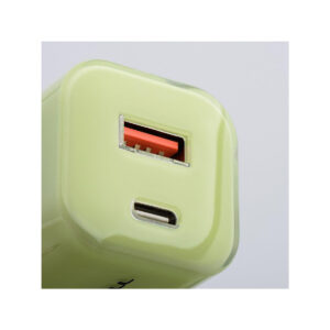 fdd87739419e879f0637ebc0ca6ddf6c_original ŁADOWARKA SIECIOWA Forcell F-Energy GaN III VT-41 33 W 1x USB-C 1x USB-A PD 3.0 QC 4.0 ZIELONA