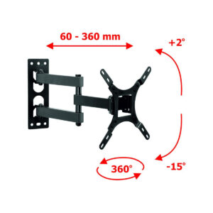 UCHWYT DO TV LCD/LED 17-42" 25KG AR-57A  ART reg.pion/poziom