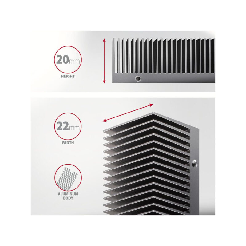 Radiator do dysków Axagon CLR-M2XT aluminiowy pasywny M.2 SSD
