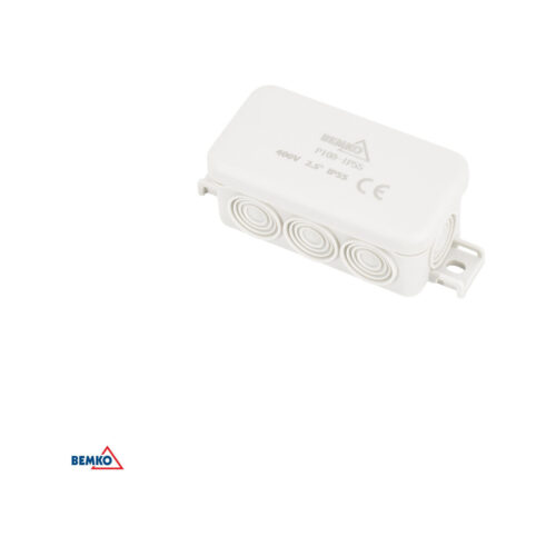 PUSZKA INSTALACYJNA NATYNKOWA 85x45x37MM IP55 8P JASNOSZARA E04-PI08-IP55