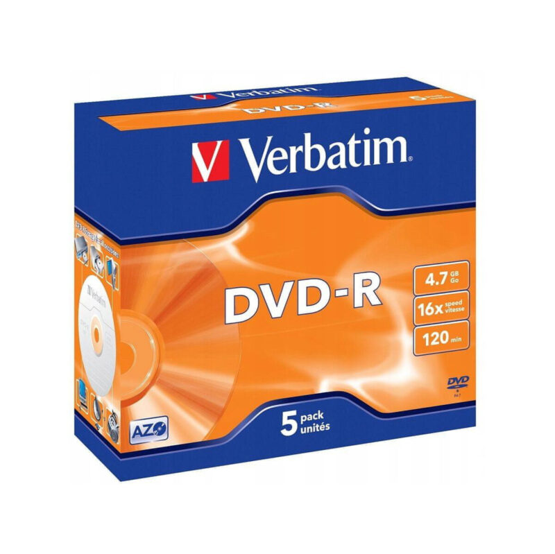 Płyty DVD-R Verbatim AZO (5szt)
