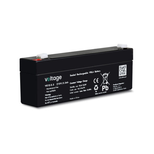 Akumulator AGM Voltage 12V 2,3Ah VE12-2.3 (Żywotność 6-9 lat)