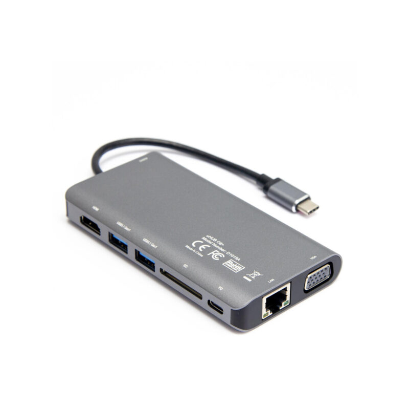 Hub USB-C Unitek D1019B 3.1 8w1 z Power Delivery 100W