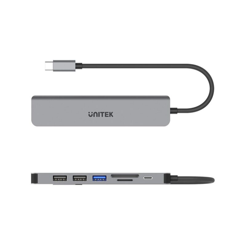 hub_usb_unitek_usbc_aluminium_7w1_877301f86ed6d Hub USB Unitek USB-C aluminium 7w1