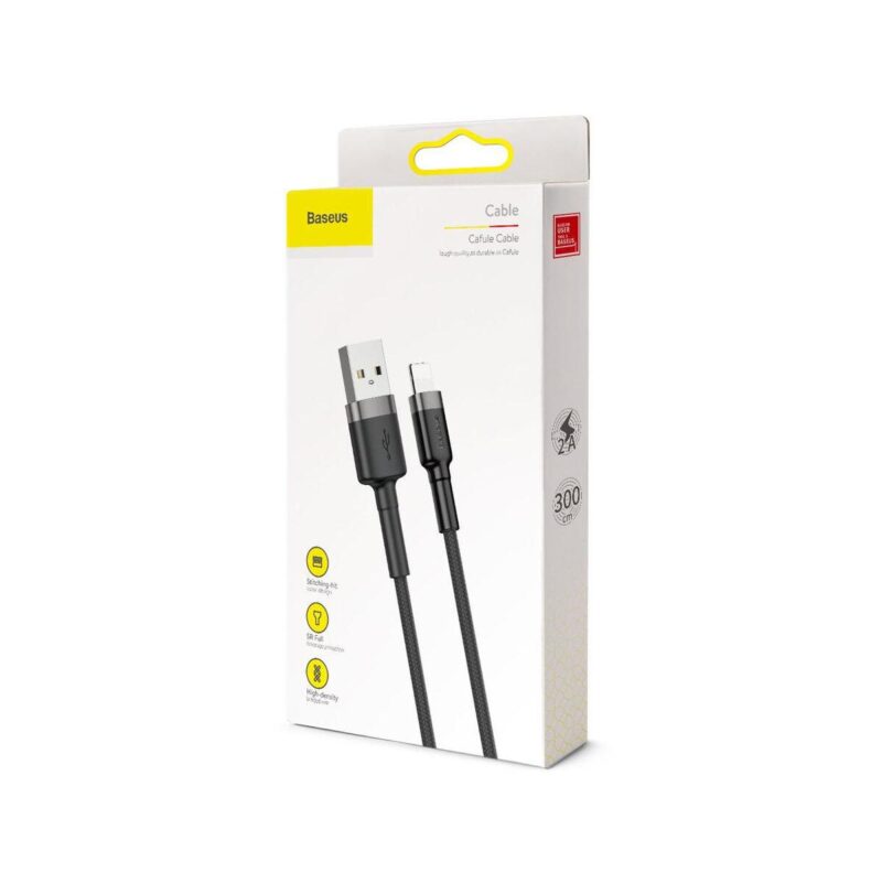 kabel_usba__lightning__iphone_baseus_cafule_calklfrg1_300cm_apple_2a_czarnoszary_w_oplocie_b81da0d8f38a4 KABEL USB-A / Lightning iPhone Baseus Cafule CALKLF-RG1 300cm Apple 2A CZARNO-SZARY W OPLOCIE
