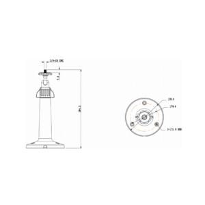 pfb110w_wymiary UCHWYT DAHUA PFB110W