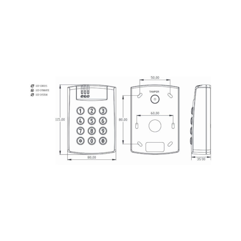 prt64_kwl2_3 Czytnik zbliżeniowy ROGER PRT64LT