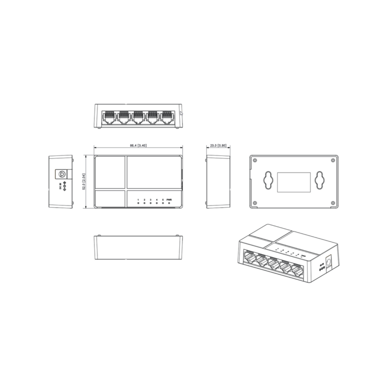 switch_dahua_pfs30055gtlv2_a2c9c1c8b698e SWITCH DAHUA PFS3005-5GT-L-V2