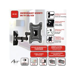 uchwyt_tv_cienny_ledlcd_art_1042_6594c9f0e8aaf UCHWYT DO TV LCD/LED 10-42" 15KG AR-83 ART reg.pion/poziom 26,5cm