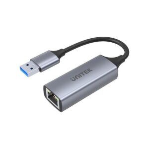 unitek_adapter_usba_31_gen_1__rj45_1000_mbps_05016d9361842 Adapter Unitek U1309A przejściówka USB-A 3.1 Gen1 RJ45 1000Mbps