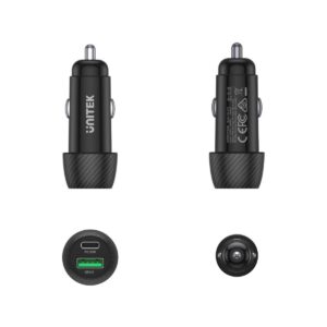 unitek_adowarka_samochodowa_38w_usba_usbc_qc30_704534e67bb42 Unitek Ładowarka samochodowa 38W USB-A USB-C QC3..0